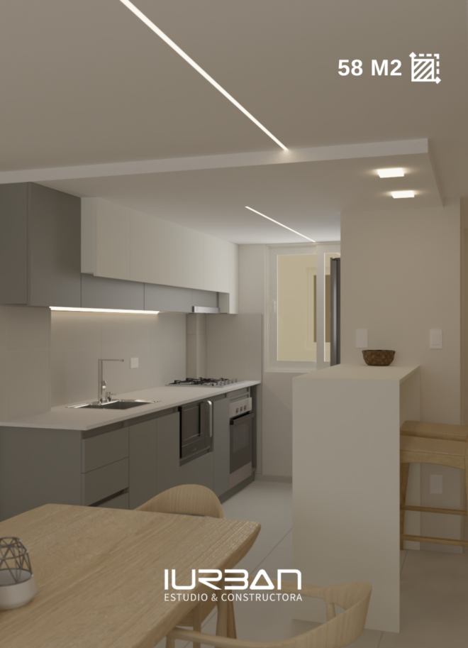 UN DORMITORIO + ESTUDIO