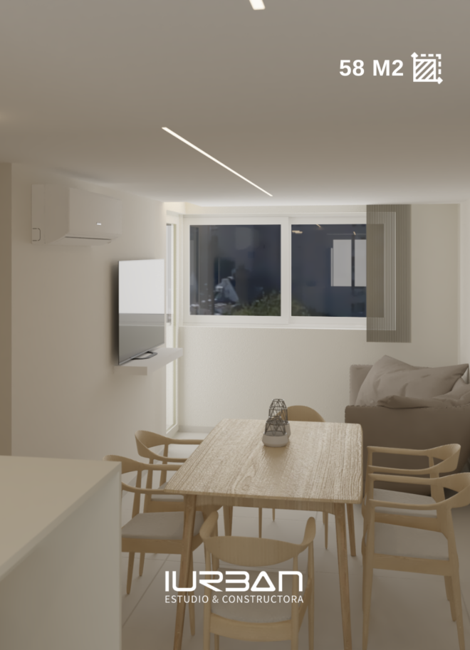 UN DORMITORIO + ESTUDIO