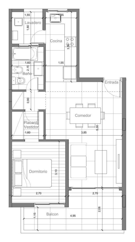 Plano Frente 59 m² · 59 e/ 9 y 10