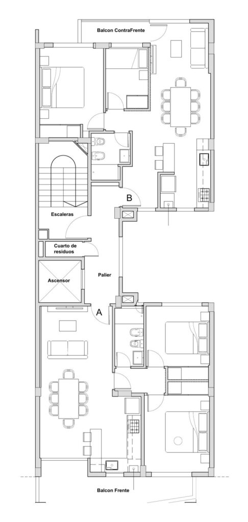 Plano Planta tipo · Av. 38 e/ 16 y 17